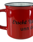 KAFFEEBECHER "Erscht Kaffee dann Woi..." (rot) - Pfälzer Freiheit