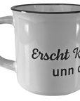 KAFFEEBECHER "Erscht Kaffee dann Woi..." (weiß) - Pfälzer Freiheit