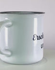 KAFFEEBECHER "Erscht Kaffee dann Woi..." (weiß)