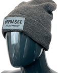WENDE-MÜTZE "Uffbasse & kenn Stress" (dunkelgrau)