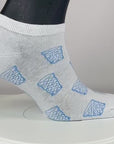 SNEAKER-SOCKEN "coole Pälzer Socke" (weiß/hellblau)