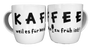 Kaffeebecher "KAFFEE weil es für Wein zu früh ist!" (weiß) - Pfälzer Freiheit