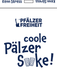 SOCKEN "coole Pälzer Socke" KENN STRESS (weiß/marine) - Pfälzer Freiheit