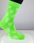 SOCKEN "coole Pälzer Socke" (grün/weiß)
