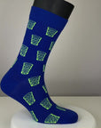 SOCKEN "coole Pälzer Socke" (blau/gelb)