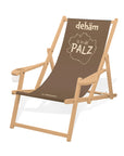 LIEGESTUHL MIT GETRÄNKEHALTER "dehäm is in de PALZ" - Pfälzer Freiheit