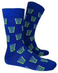 Socken "coole Pälzer Socke" (blau/gelb) - Pfälzer Freiheit