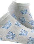SNEAKER-SOCKEN "coole Pälzer Socke" (weiß/hellblau) - Pfälzer Freiheit