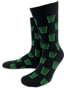 Socken "coole Pälzer Socke" (schwarz/grün) - Pfälzer Freiheit