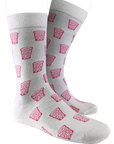 Socken "coole Pälzer Socke" (weiß/pink) - Pfälzer Freiheit