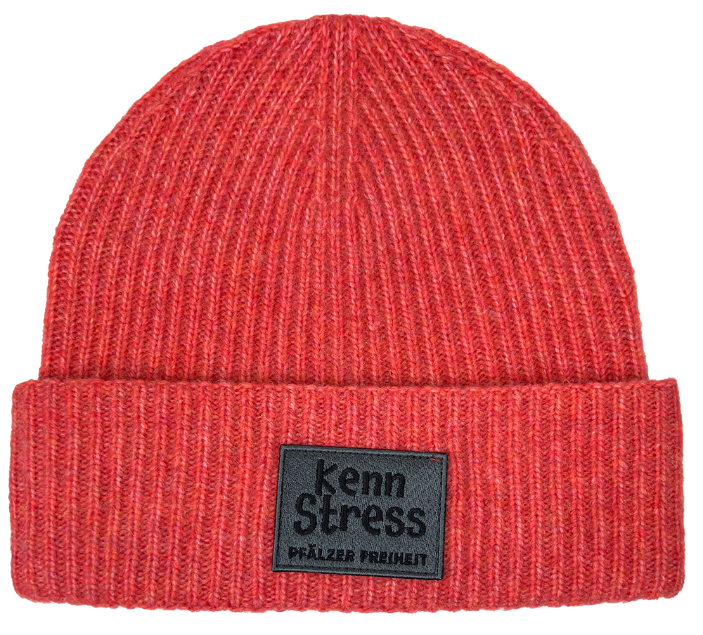 DAMEN-MÜTZE &quot;Kenn Stress&quot;(koralle)
