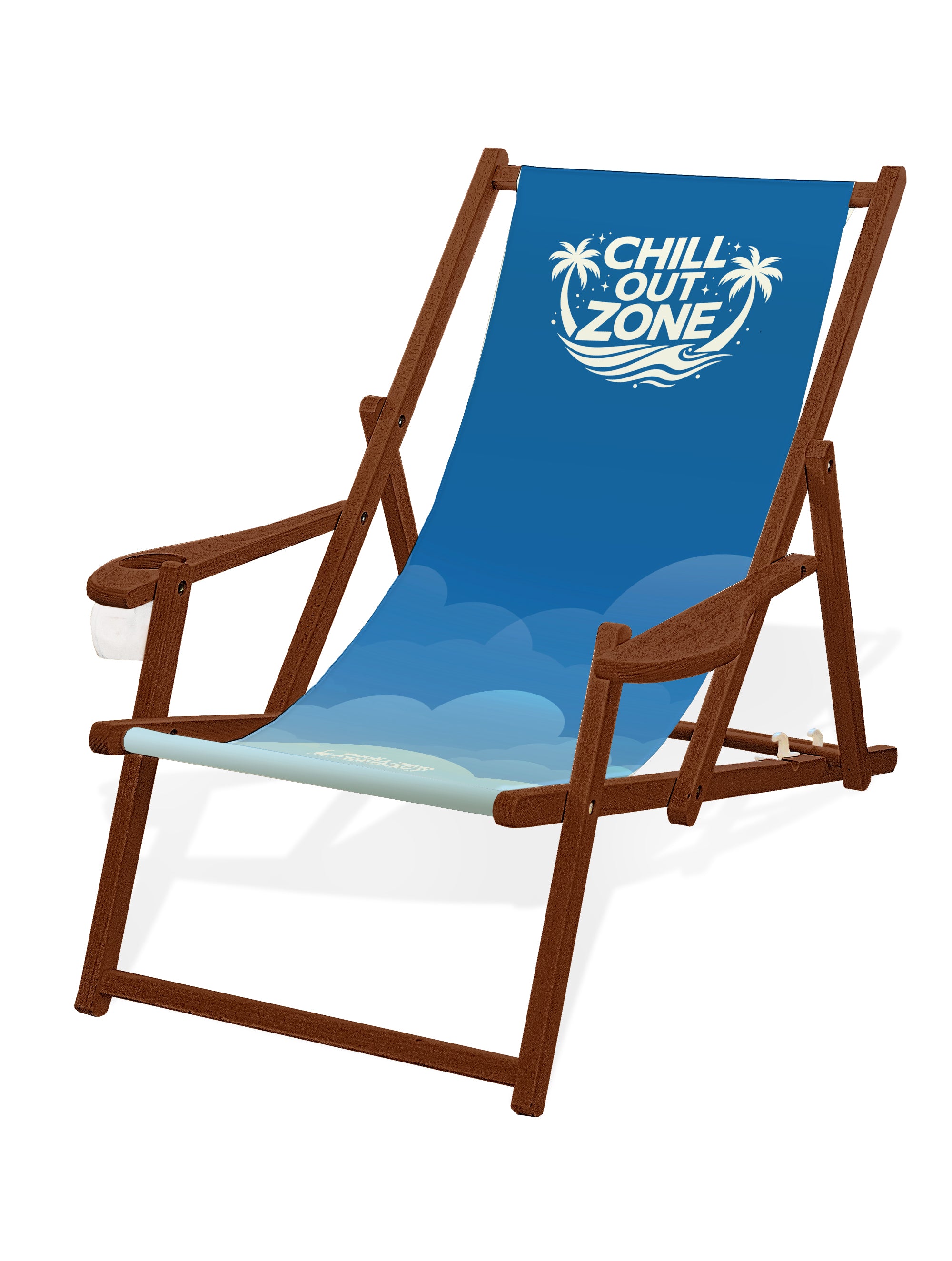 LIEGESTUHL MIT GETRÄNKEHALTER  "CHILLOUT"