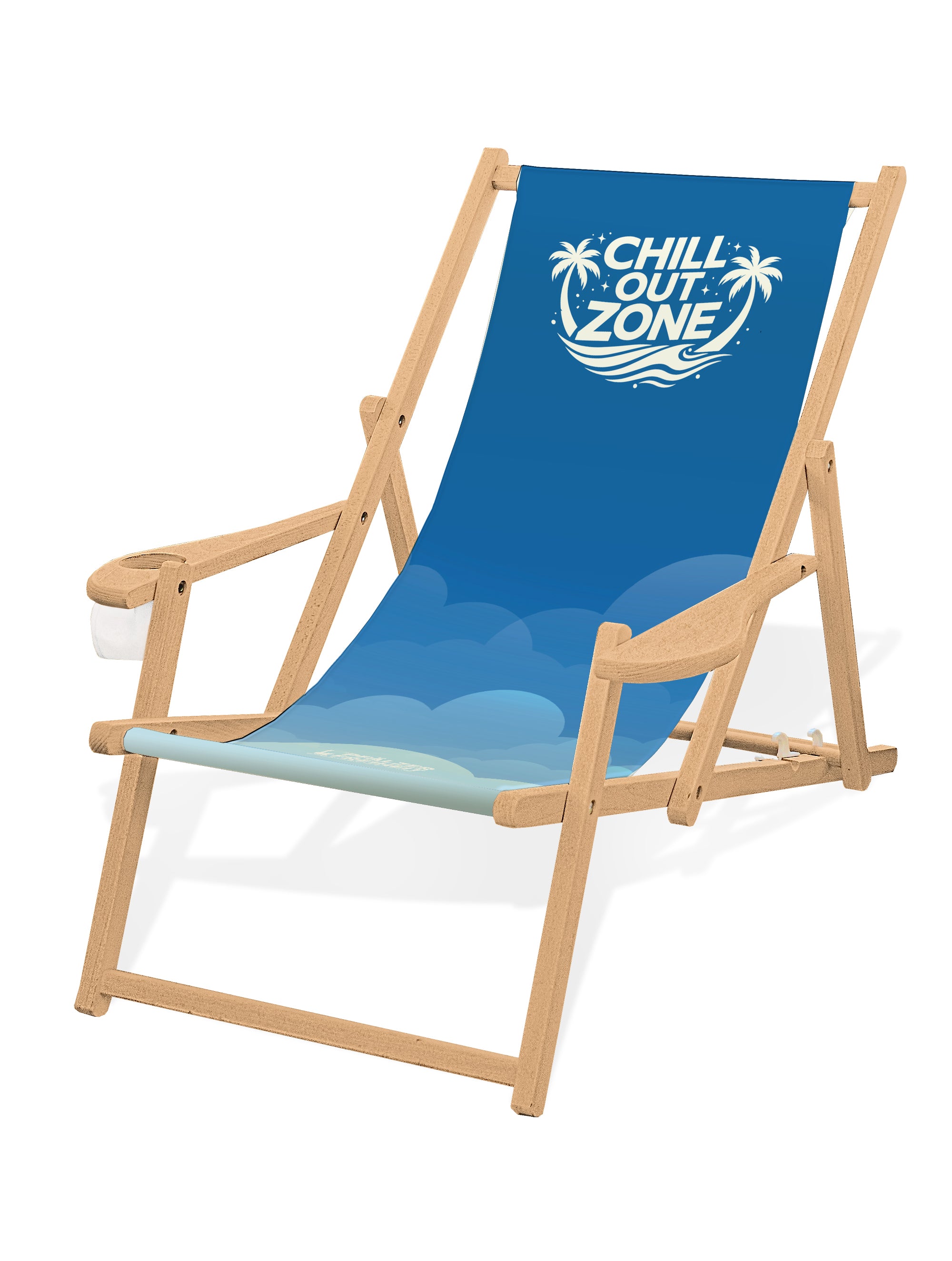 LIEGESTUHL MIT GETRÄNKEHALTER  "CHILLOUT"