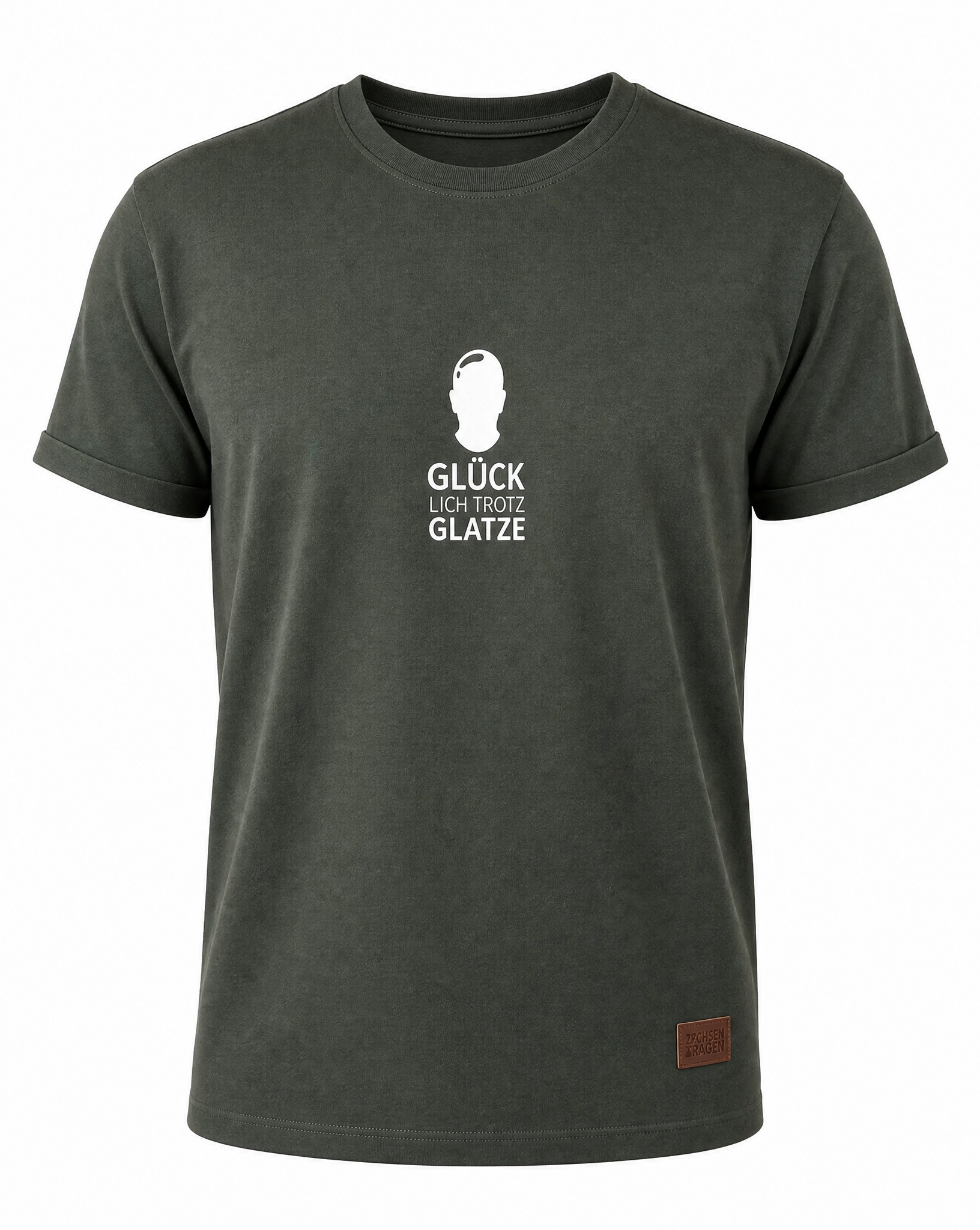 HERREN T-SHIRT "Glücklich trotz Glatze" - Pfälzer Freiheit