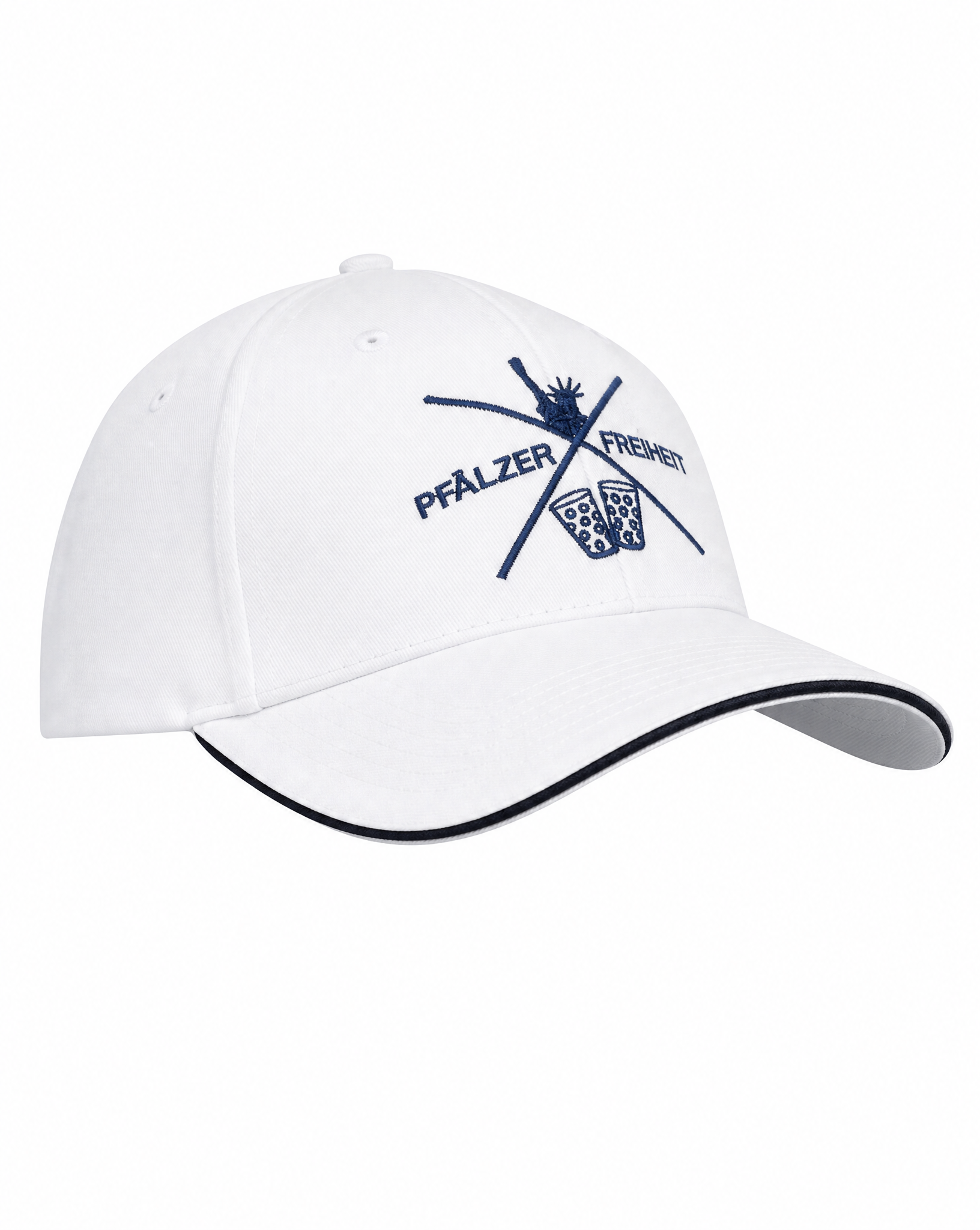 KAPPE "KREUZ" weiß - Pfälzer Freiheit