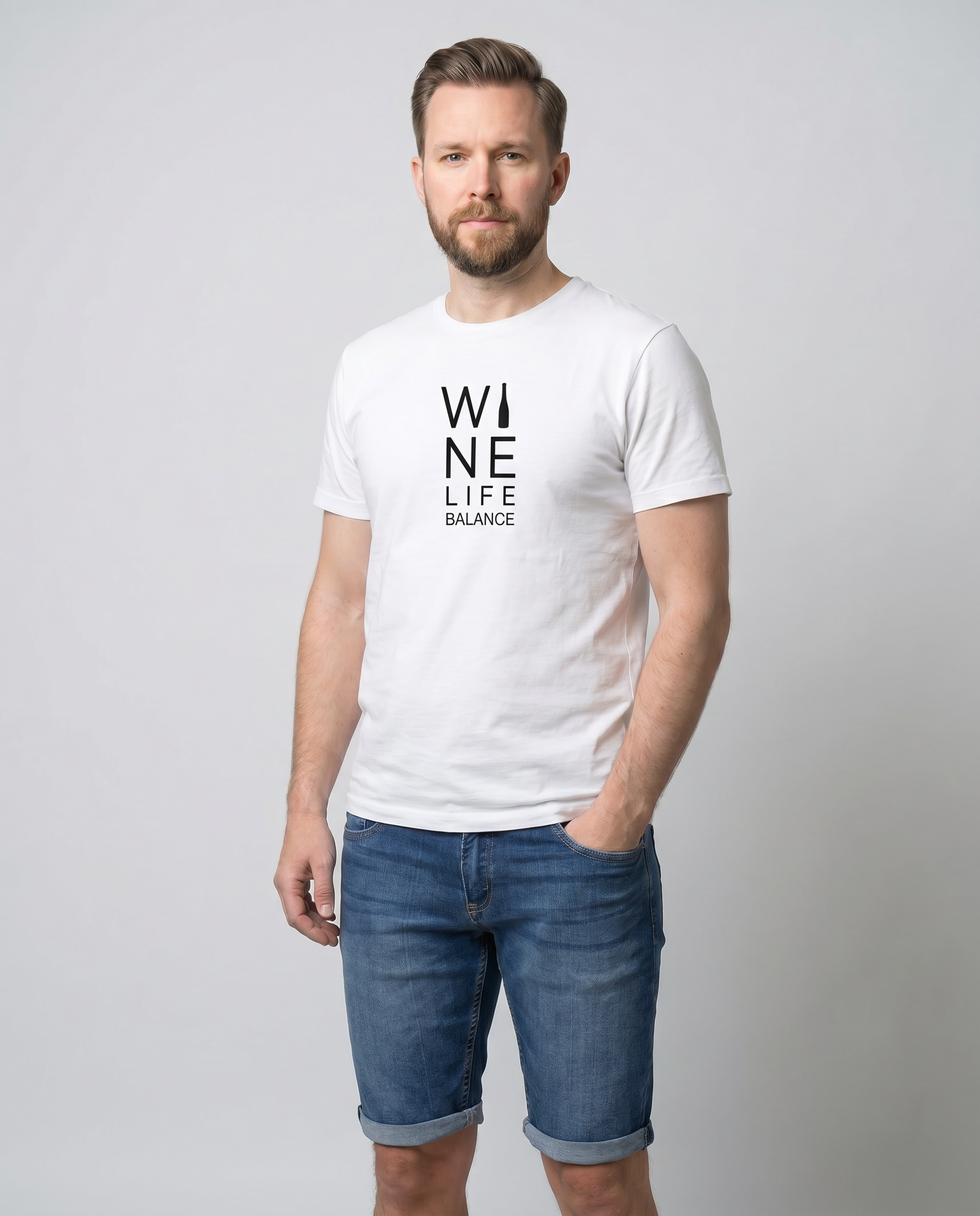 HERREN T-SHIRT "Wine Life Balace" - Pfälzer Freiheit