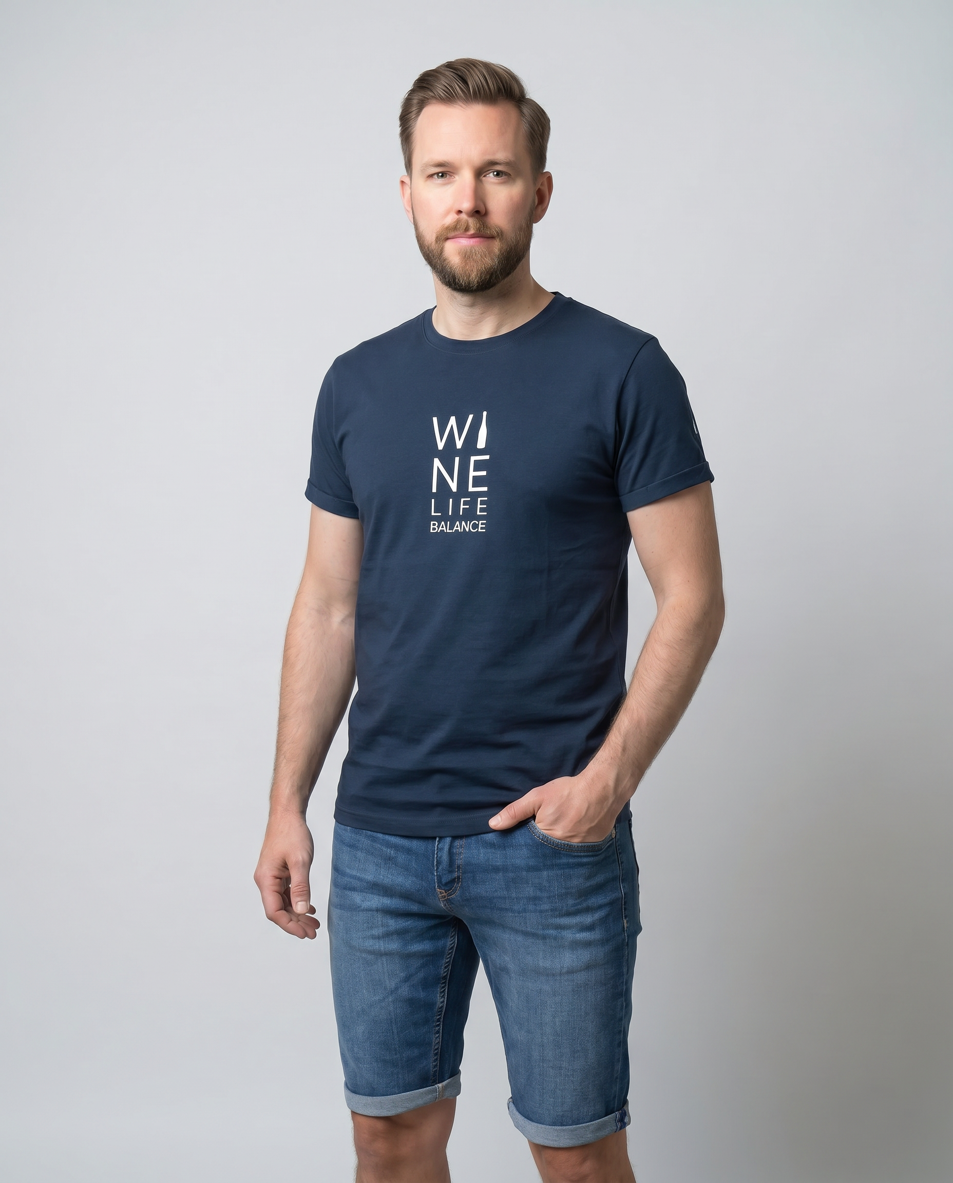 HERREN T-SHIRT "Wine Life Balace" - Pfälzer Freiheit
