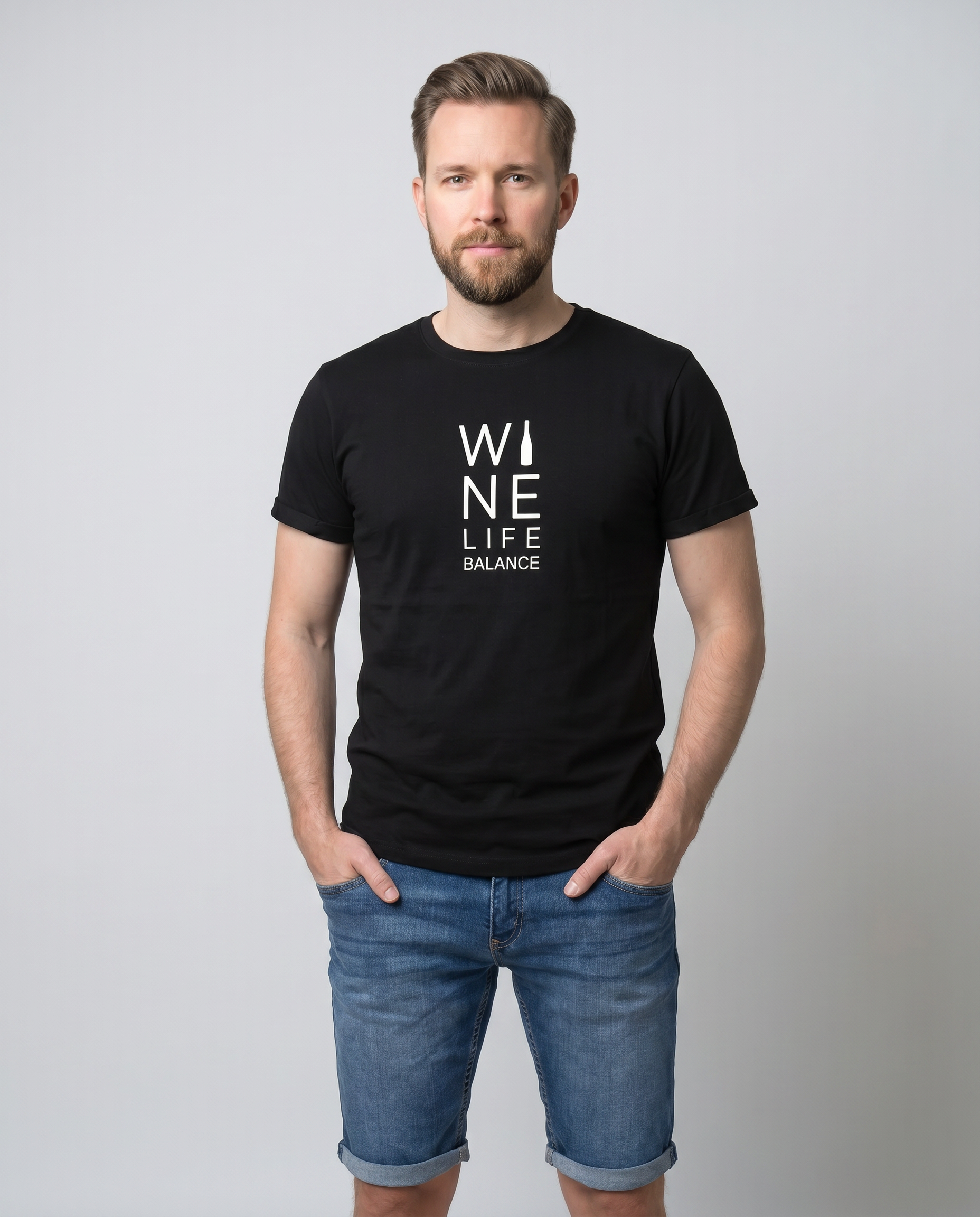 HERREN T-SHIRT "Wine Life Balace" - Pfälzer Freiheit
