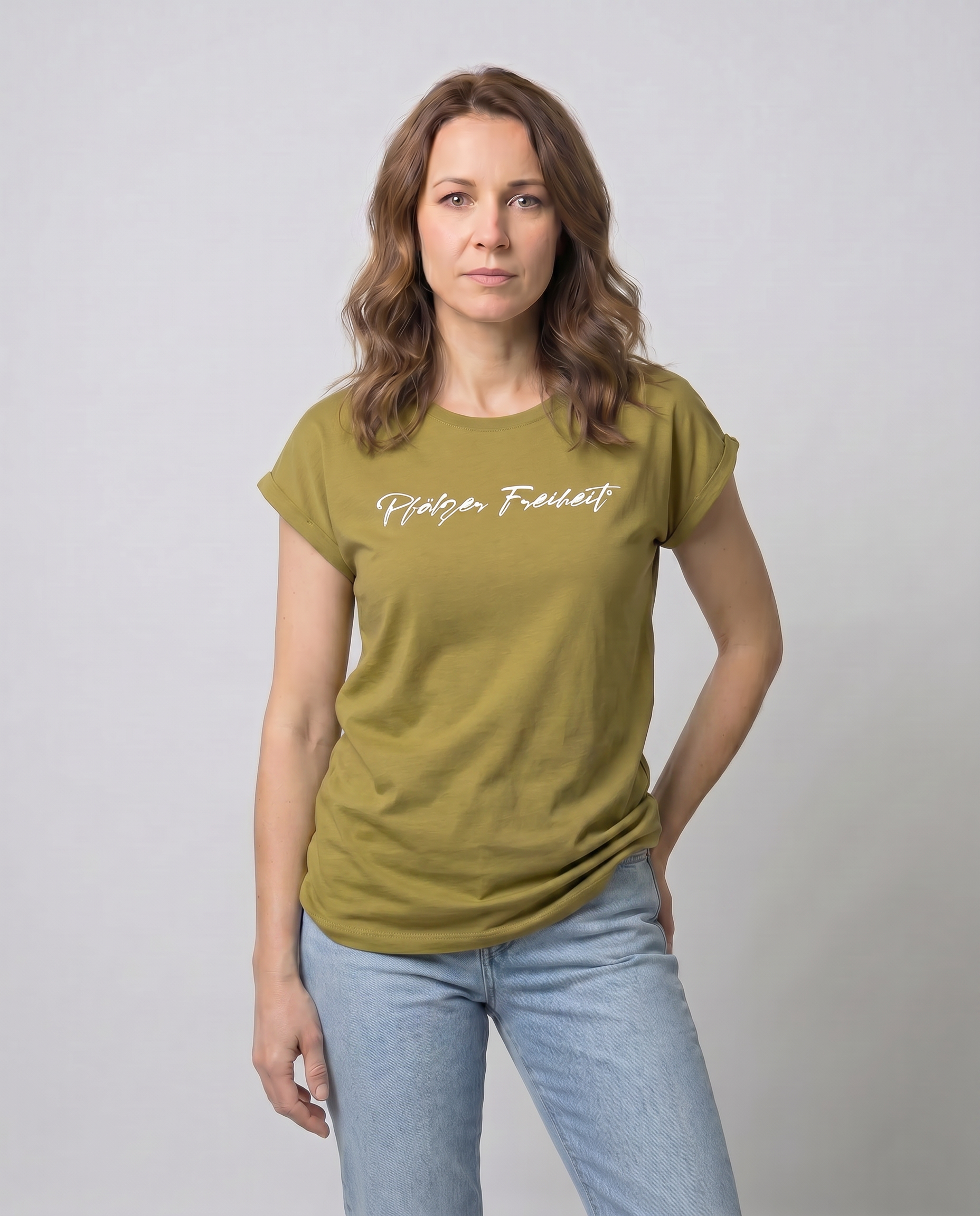 DAMEN T-SHIRT "Pfälzer Freiheit" (Schwingschrift) - Pfälzer Freiheit