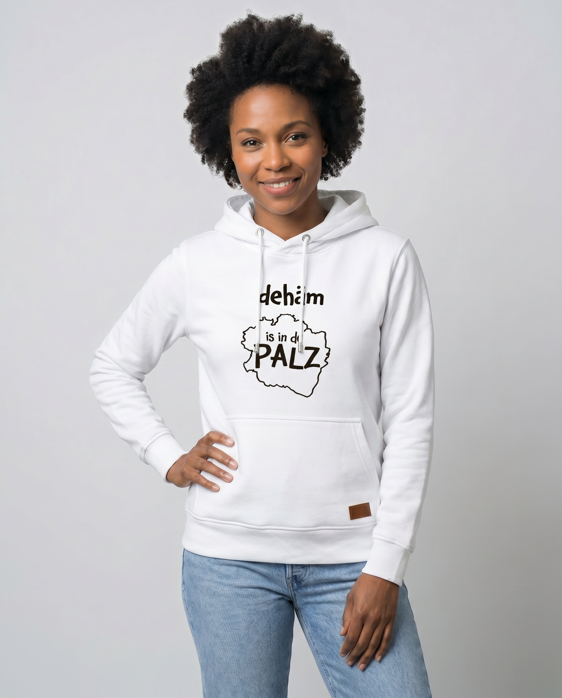 DAMEN HOODIE "dehäm is in de Palz" - Pfälzer Freiheit