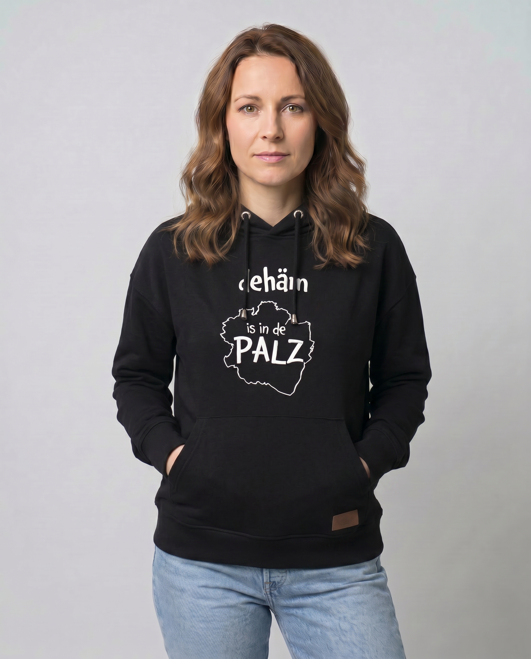 DAMEN HOODIE "dehäm is in de Palz" - Pfälzer Freiheit
