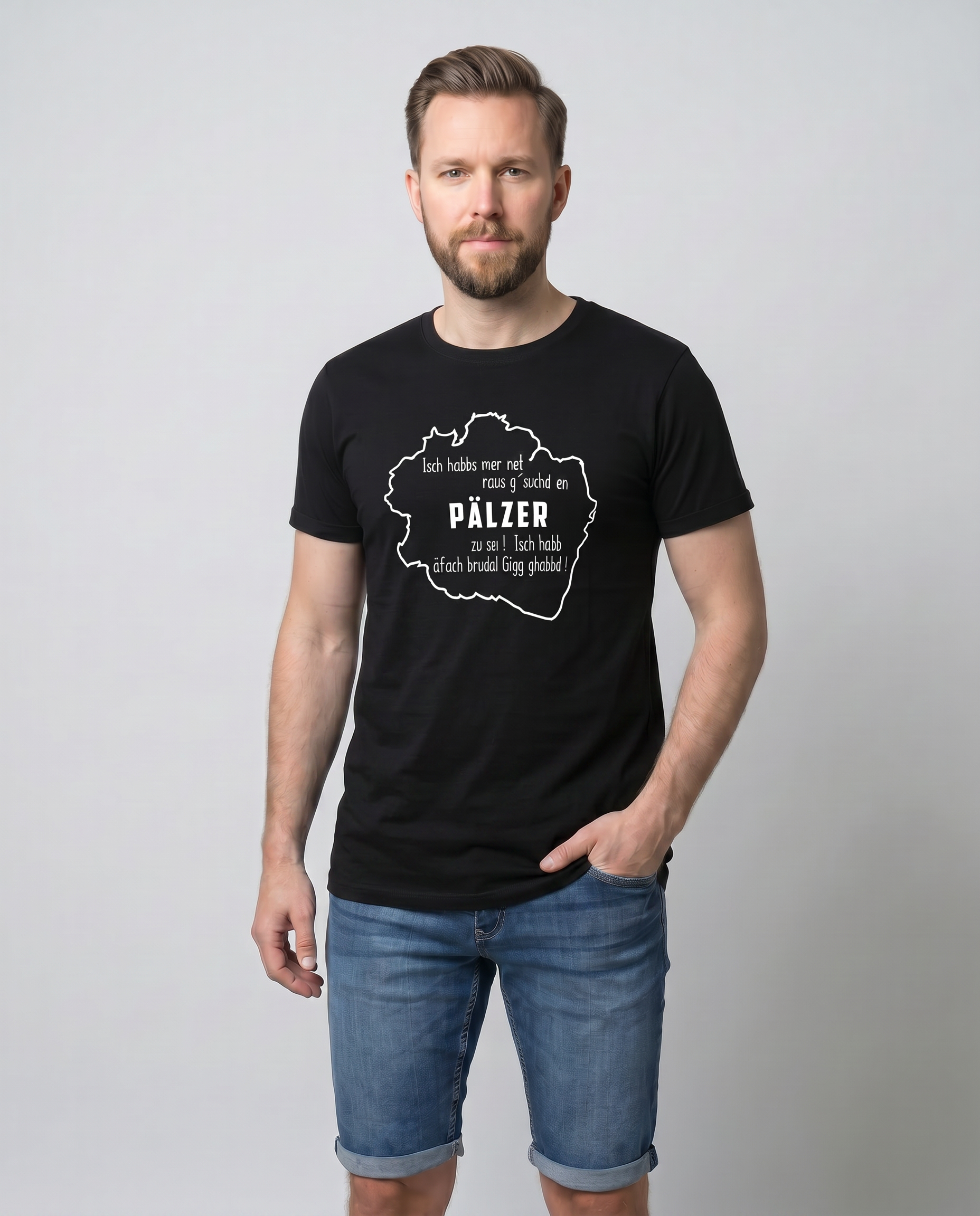 HERREN T-SHIRT "Isch habbs mer net..."(Karte) - Pfälzer Freiheit