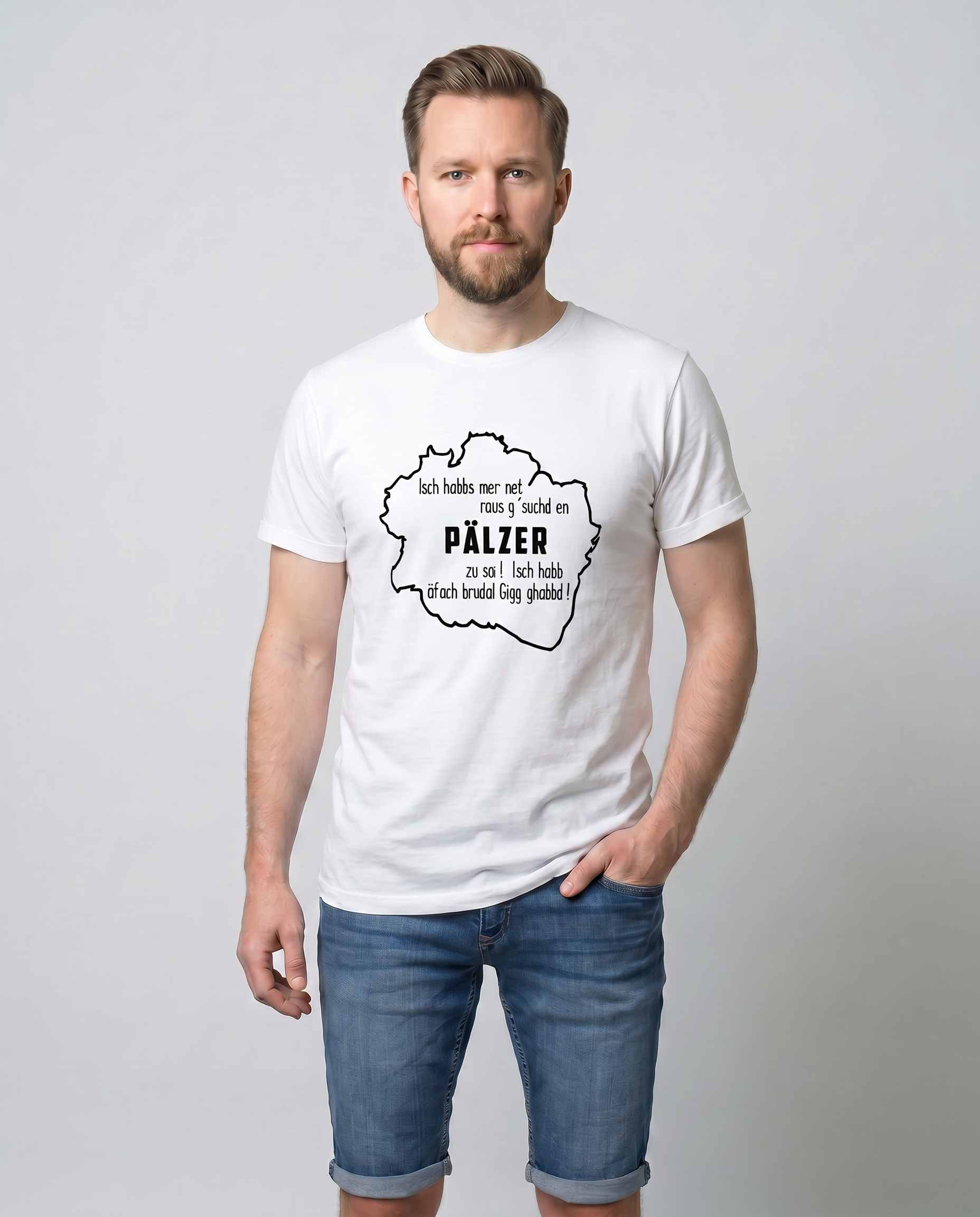 HERREN T-SHIRT "Isch habbs mer net..."(Karte) - Pfälzer Freiheit