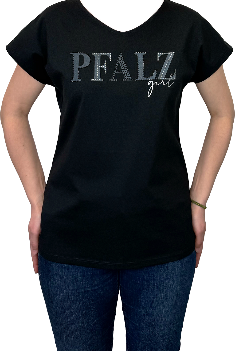 DAMEN T-SHIRT "Pfalzgirl" (Strass) 2 - Pfälzer Freiheit