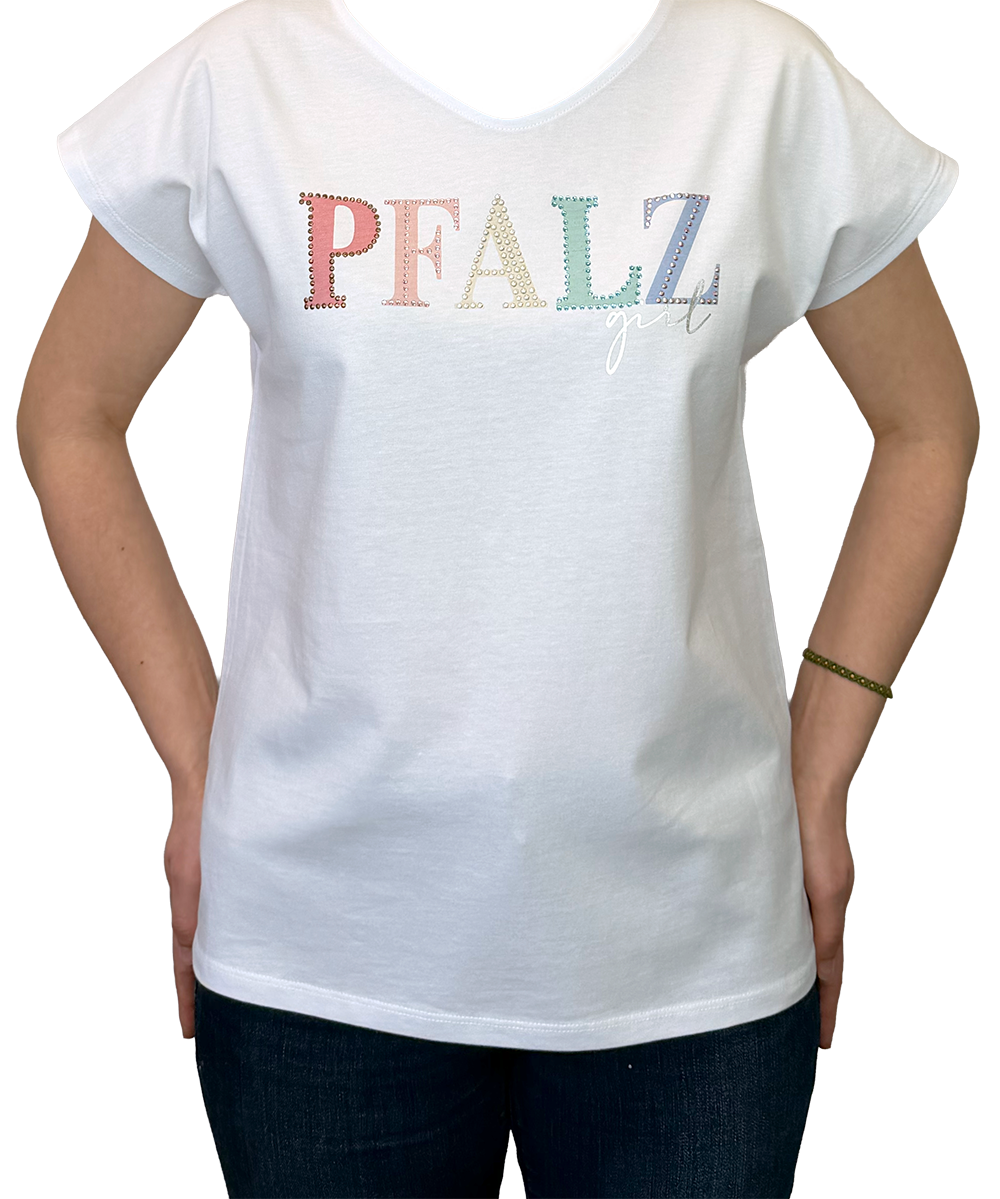 DAMEN T-SHIRT "Pfalzgirl" (Strass) 2 - Pfälzer Freiheit