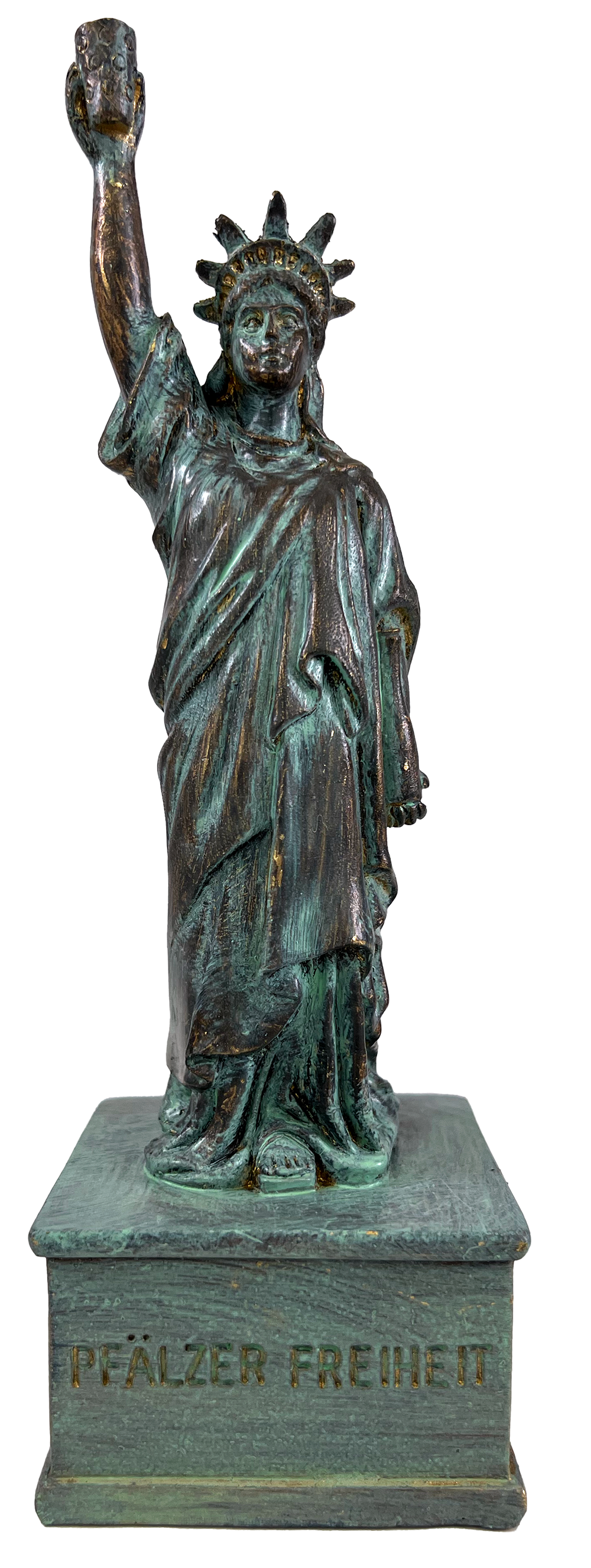 Pfälzer Freiheit Mini Statue (antikgrün)