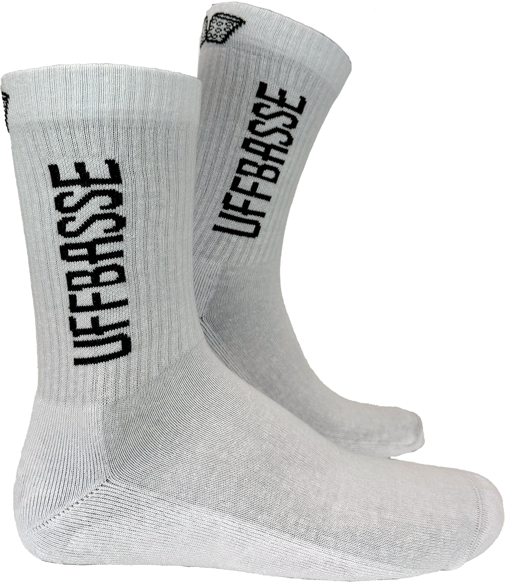 SOCKEN &quot;coole Pälzer Socke&quot; UFFBASSE (weiß/schwarz)