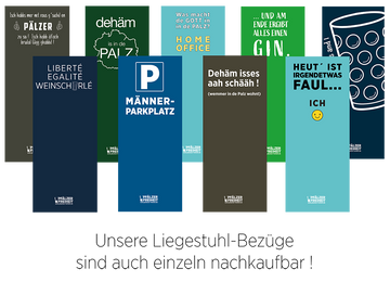 Liegestuhl-Bezüge in vielen Designs - Pfälzer Freiheit