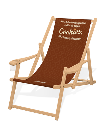 LIEGESTUHL MIT GETRÄNKEHALTER  "Cookies" - Pfälzer Freiheit