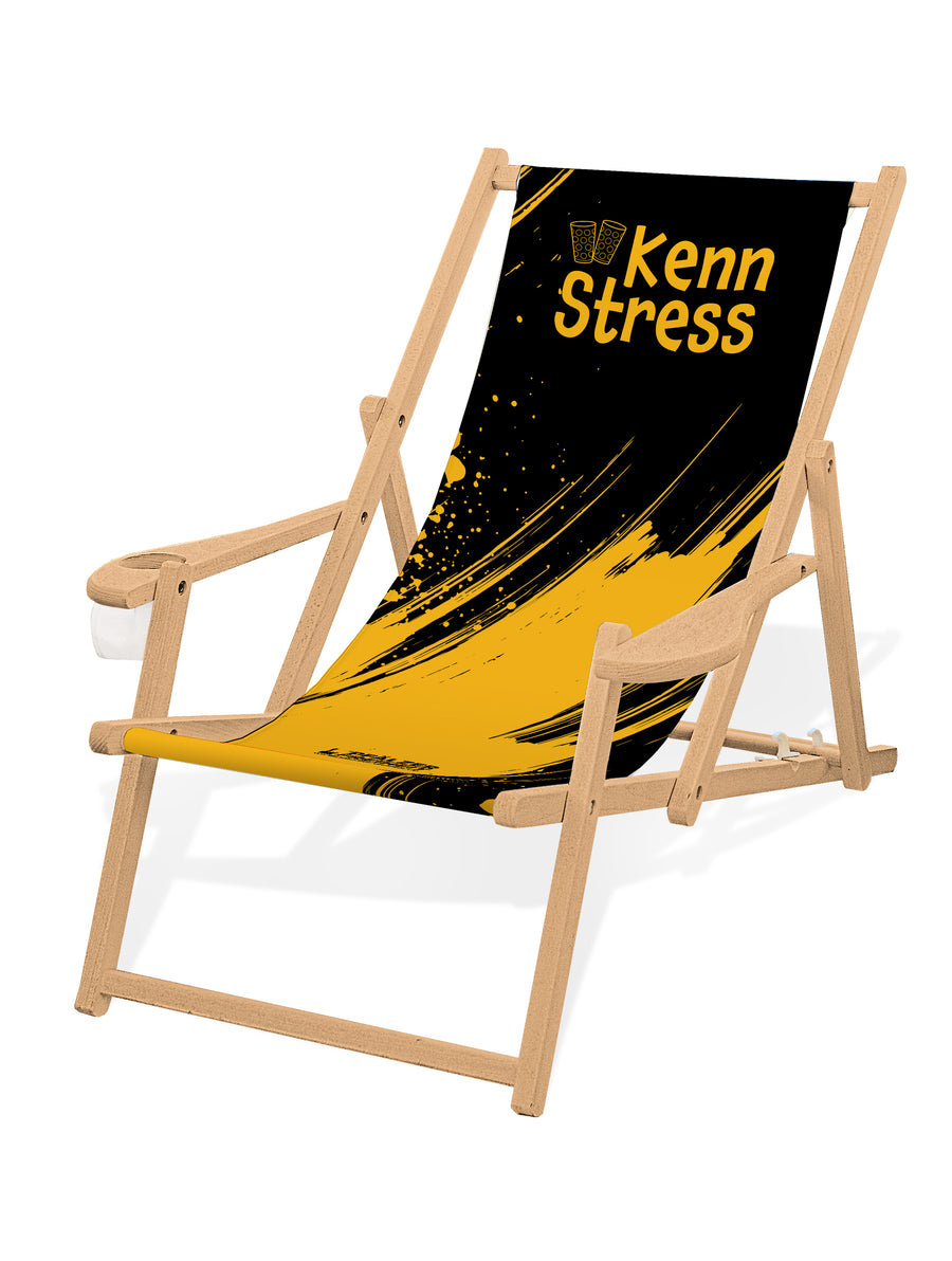 LIEGESTUHL MIT GETRÄNKEHALTER  "kenn Stress" - Pfälzer Freiheit