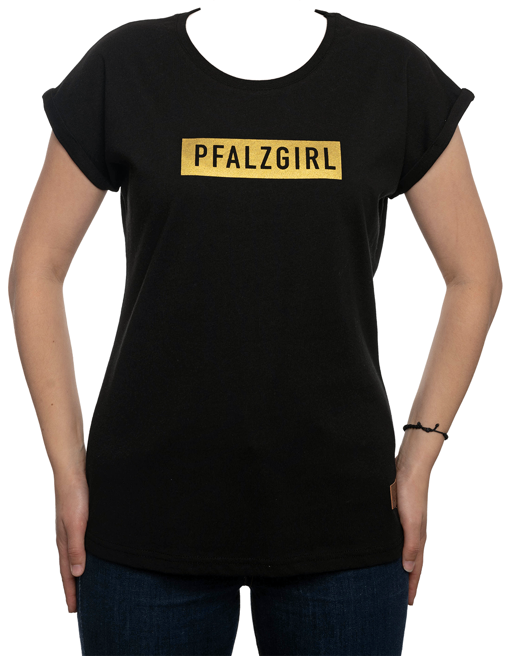 Damen T-Shirt &quot;Pfalzgirl&quot; (metallic) - Pfälzer Freiheit