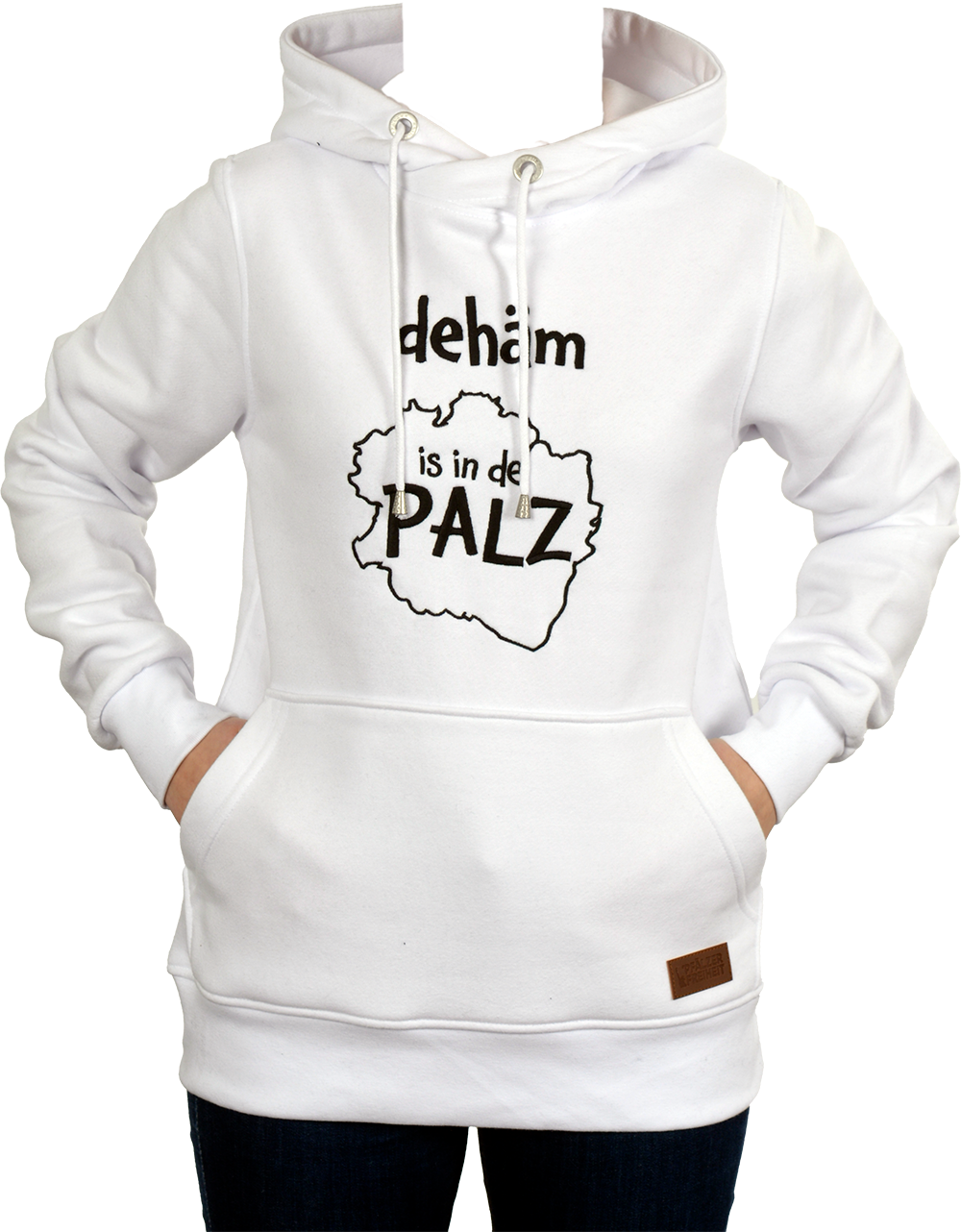 DAMEN HOODIE "dehäm is in de Palz" - Pfälzer Freiheit