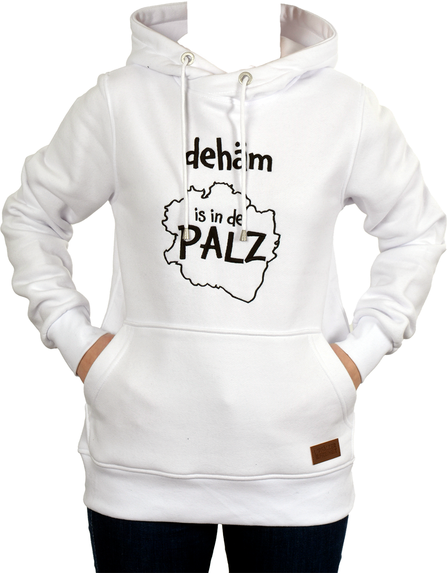 DAMEN HOODIE "dehäm is in de Palz" - Pfälzer Freiheit