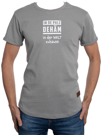 Herren T-Shirt "In de Palz dehäm - in der Welt zuhause" - Pfälzer Freiheit