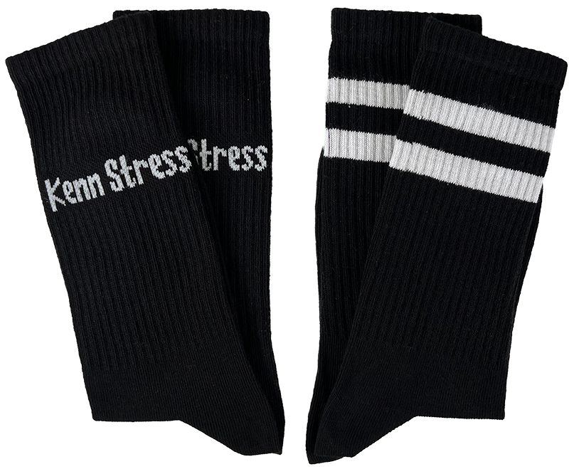SOCKEN &quot;coole Pälzer Socke&quot; KENN STRESS (schwarz/weiß) - Pfälzer Freiheit