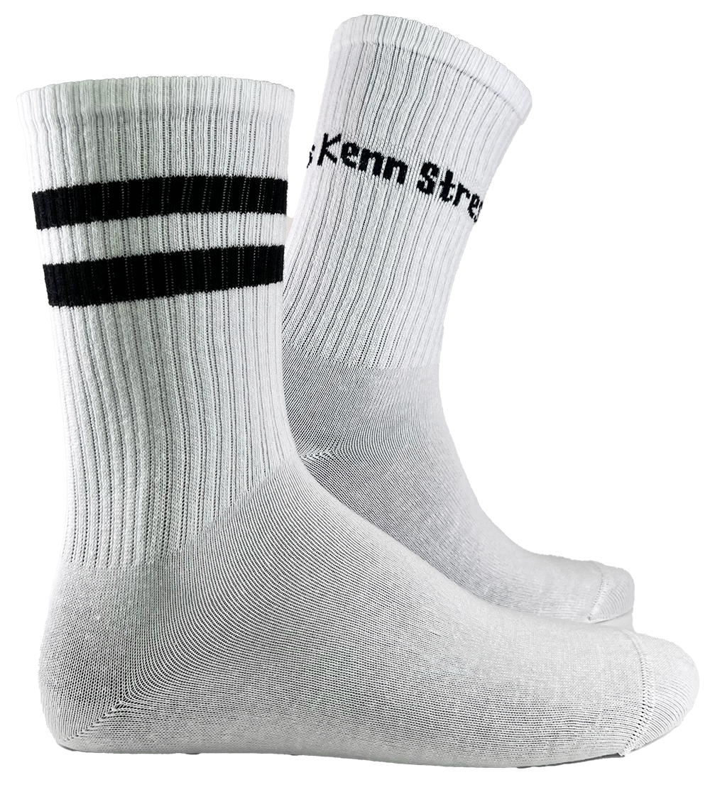 SOCKEN "coole Pälzer Socke" KENN STRESS (weiß/marine) - Pfälzer Freiheit