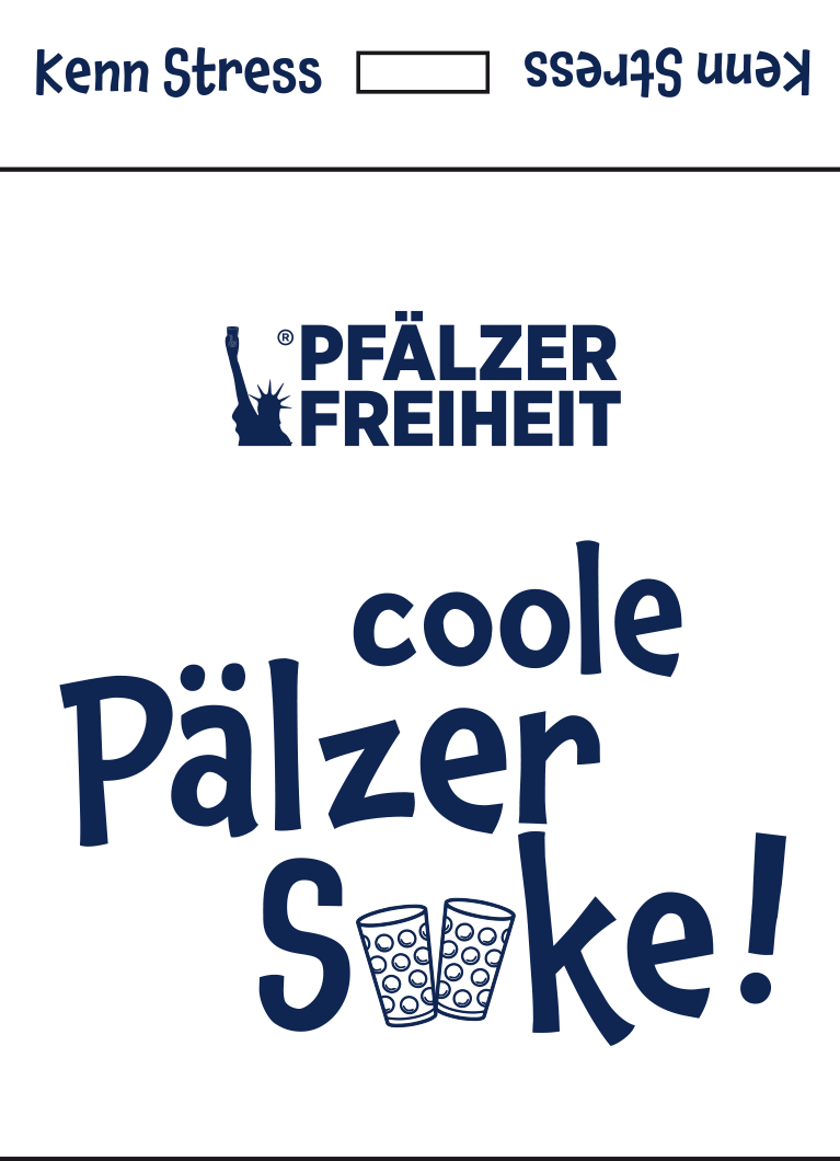 SOCKEN &quot;coole Pälzer Socke&quot; KENN STRESS (weiß/marine) - Pfälzer Freiheit
