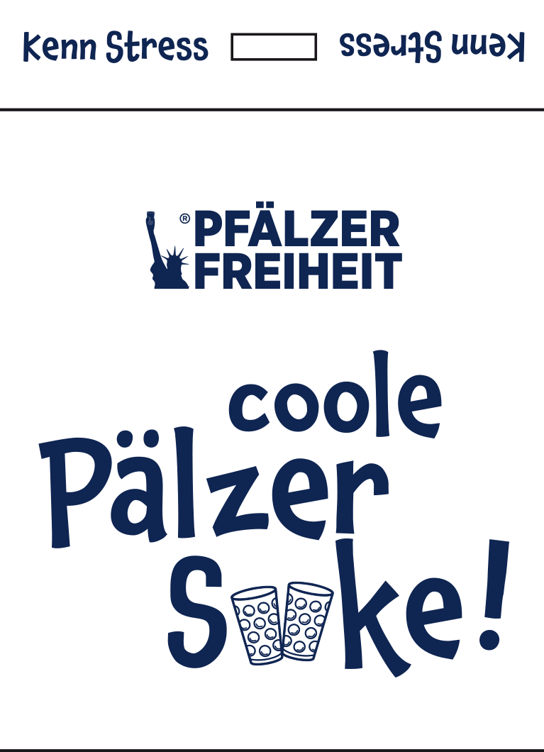SOCKEN "coole Pälzer Socke" KENN STRESS (weiß/marine) - Pfälzer Freiheit