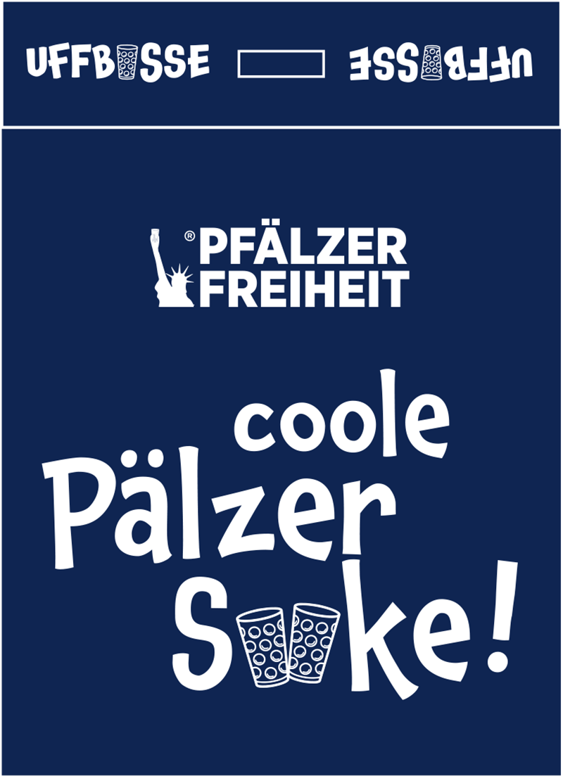 SOCKEN "coole Pälzer Socke" UFFBASSE (marine/weiß) - Pfälzer Freiheit