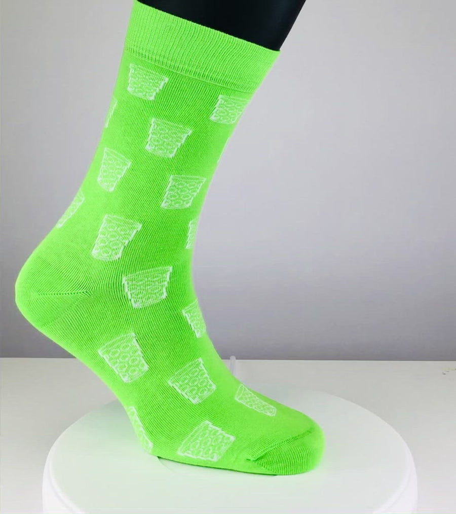 SOCKEN "coole Pälzer Socke" (grün/weiß)