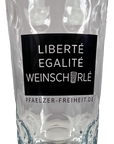 DUBBEGLAS-SET (6 Stk.) "Liberté, Egalité, Weinschorlé" - Pfälzer Freiheit