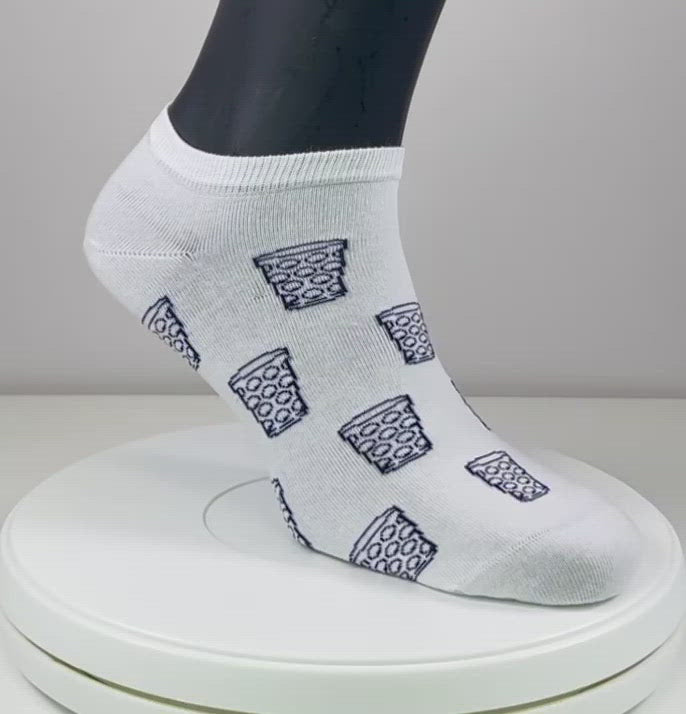 SNEAKER-SOCKEN "coole Pälzer Socke" (weiß/blau)