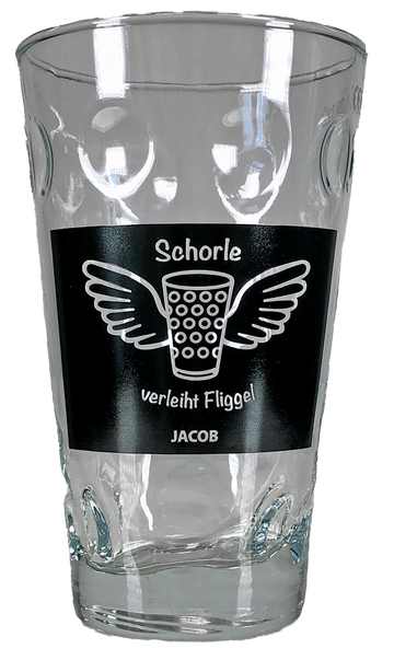 PFÄLZER Dubbeglas-Set (6 Stk.)"Schorle verleiht Fliggel" (0,25l) - Pfälzer Freiheit