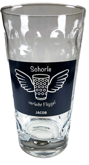 PFÄLZER Dubbeglas-Set (6 Stk.)"Schorle verleiht Fliggel" - Pfälzer Freiheit