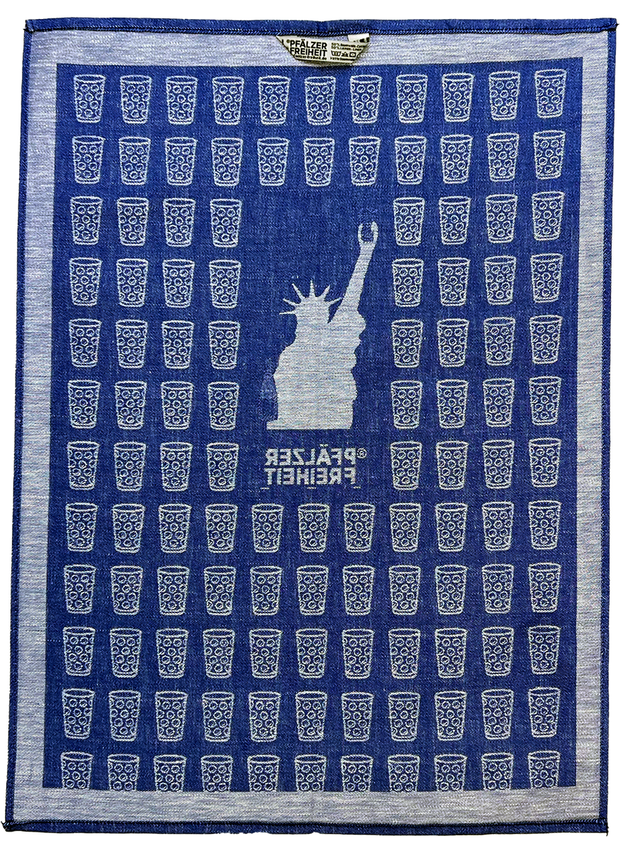 Geschirrhandtuch "Pfälzer Freiheit" (winzerblau) - Pfälzer Freiheit