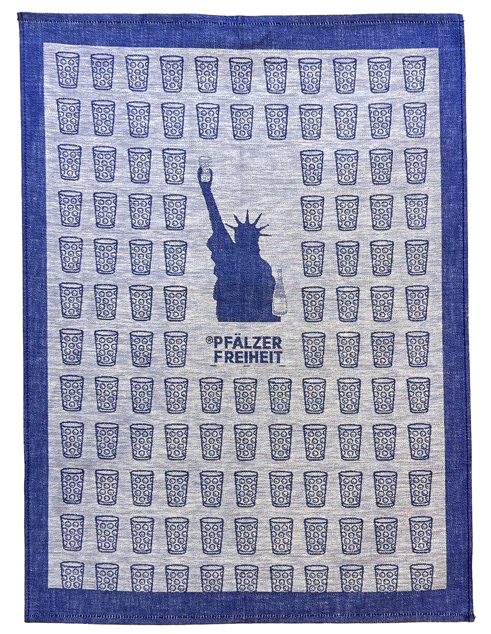 Geschirrhandtuch &quot;Pfälzer Freiheit&quot; (winzerblau) - Pfälzer Freiheit